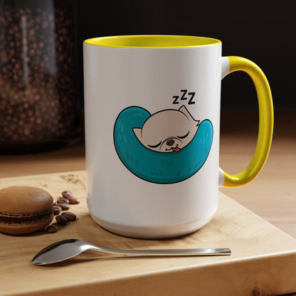 Sleepy Nap Time Cedric Accent Coffee Mug – Blue Calm Sips