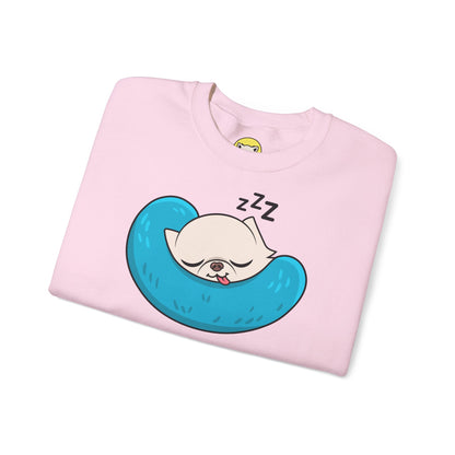 Sleepy Nap Time Cedric Unisex Crewneck Sweatshirt – Blue Calm