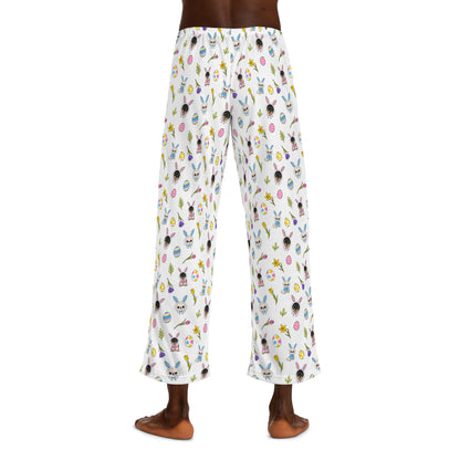 Cedric & Maya Easter Pattern Men’s Pajama Pants – Gentle Spring Joy