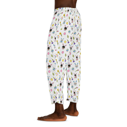 Cedric & Maya Easter Pattern Men’s Pajama Pants – Gentle Spring Joy