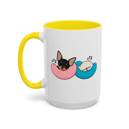 Nap Time Chihuahuas Accent Coffee Mug – Cozy Sibling Snoozes