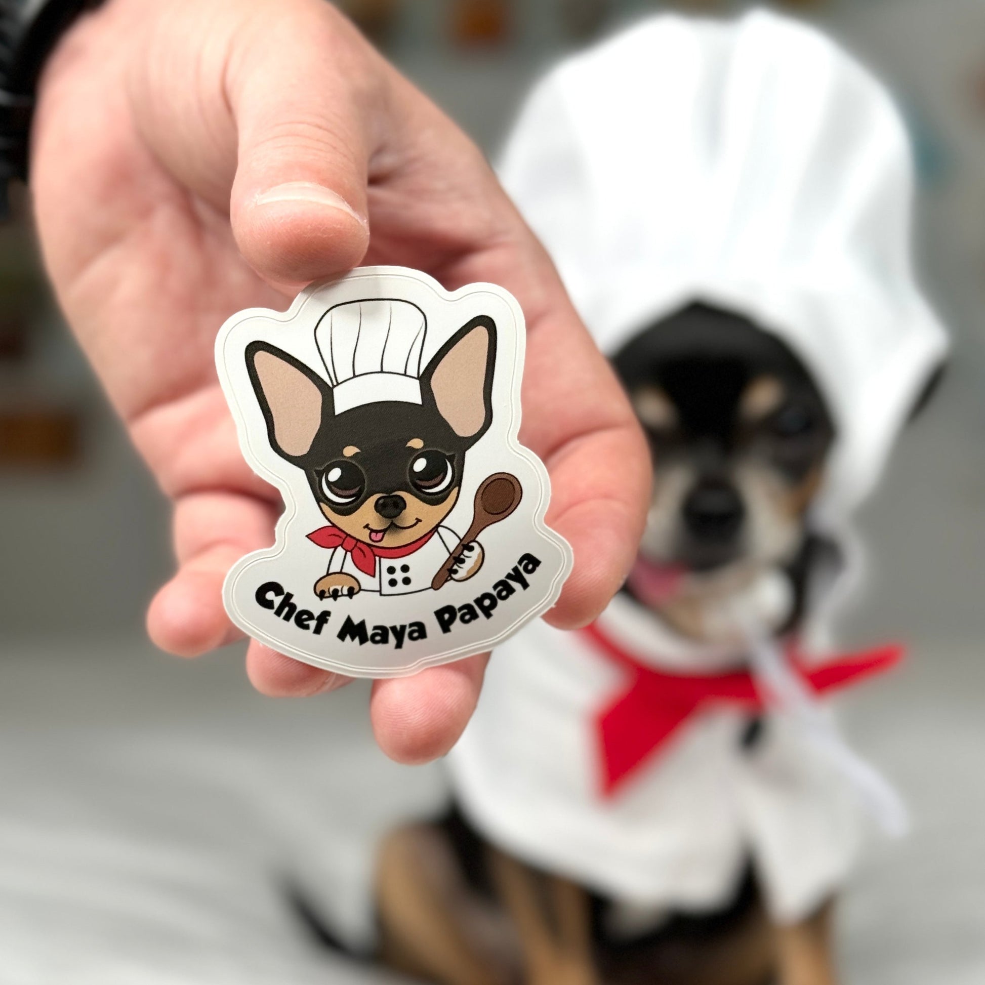 Closeup image of Chef Maya Papaya's Sticker