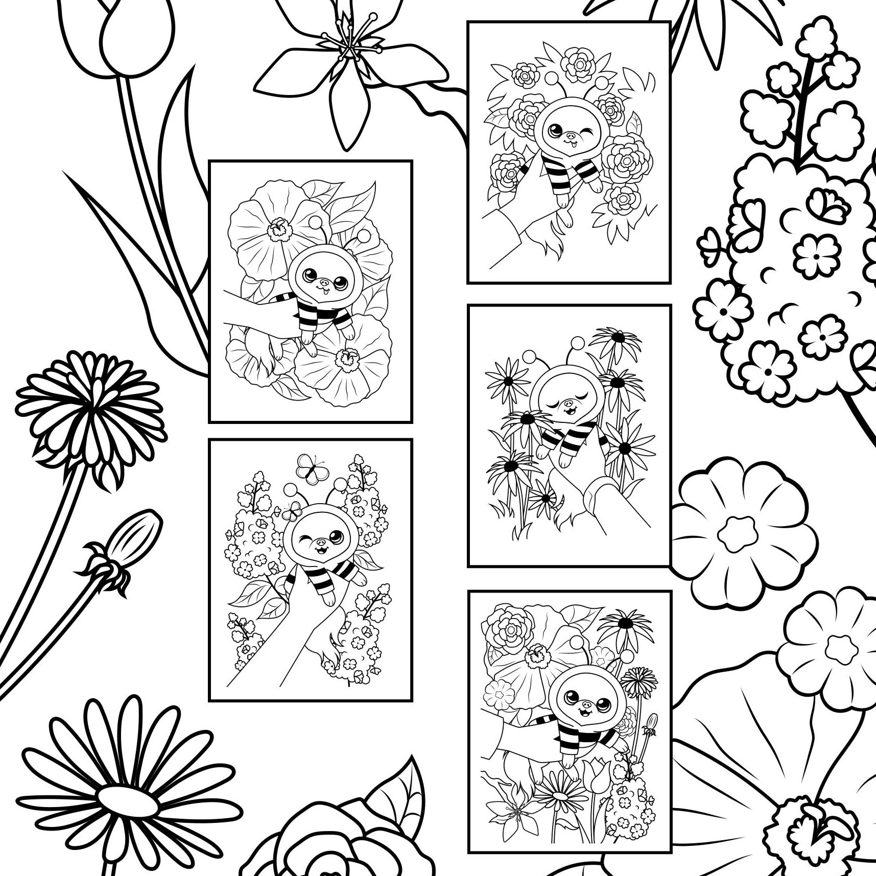 Cedric's Flower Ratings Colouring Book - Tiny Chihuahua Shop