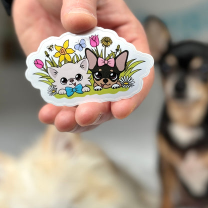 Visite du jardin printanier de Cédric et Maya Sticker 