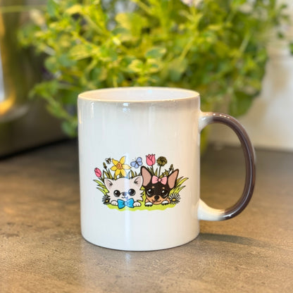 Cedric and Maya's Spring Garden Color Morphing Mug