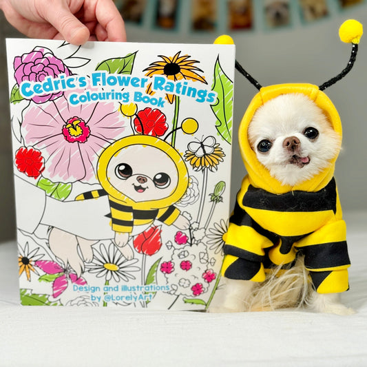 Cedric's Flower Ratings Colouring Book - Tiny Chihuahua Shop