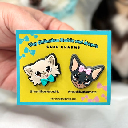 tiny chihuahua cedric and maya clog charms