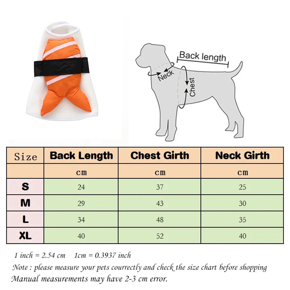 Shrimp Sushi Dog Costume for Small Dogs & Cats