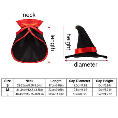 Midnight Witch Dog Costume for Small Dogs & Cats (S–L)
