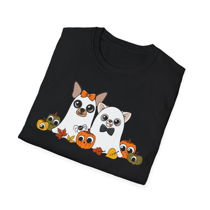 Folded black T-shirt showing the Boo Crew Chihuahua design.