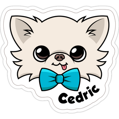 Classic Cedric's Sticker - Tiny Chihuahua Shop