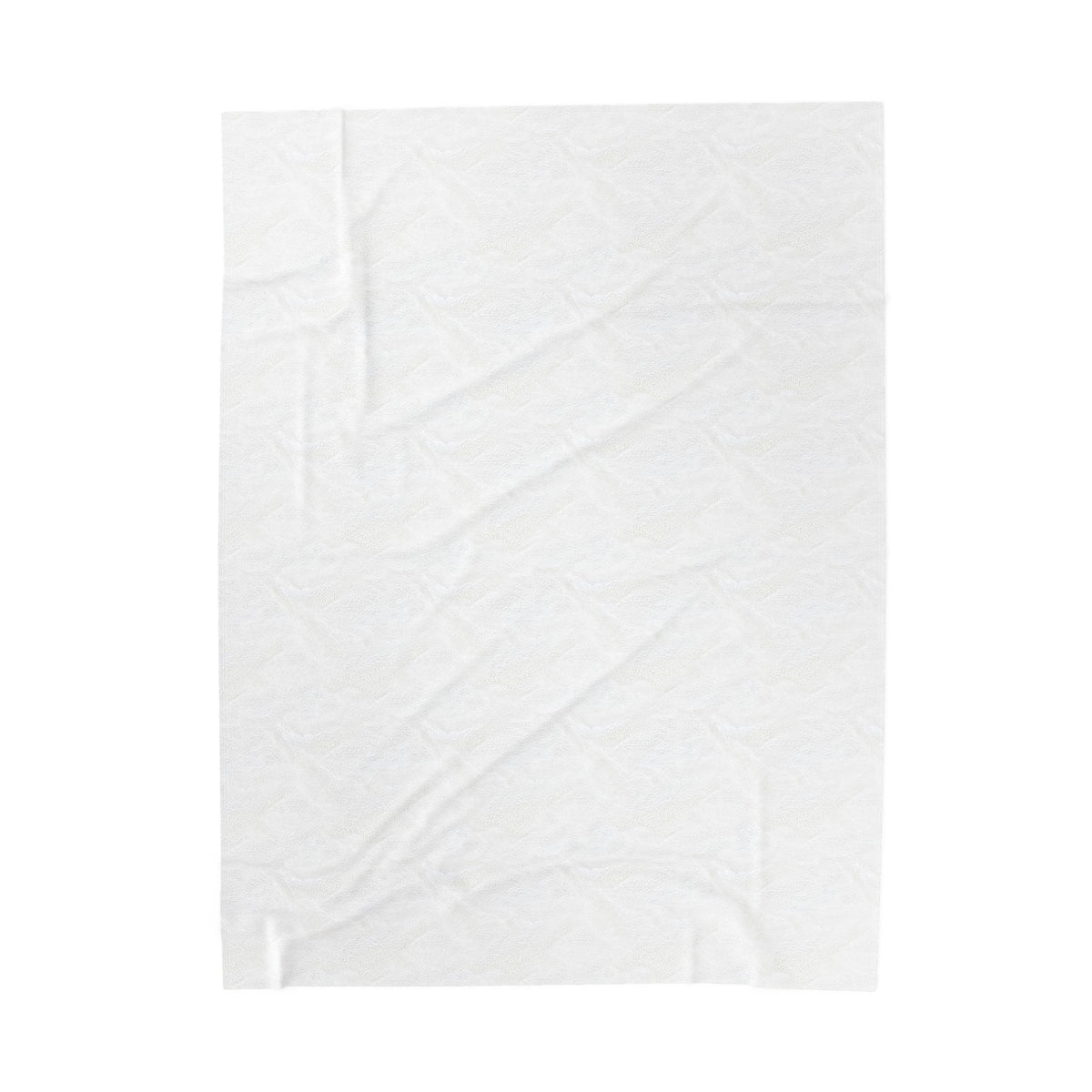 Plain white reverse side of the Halloween Chis velveteen blanket.