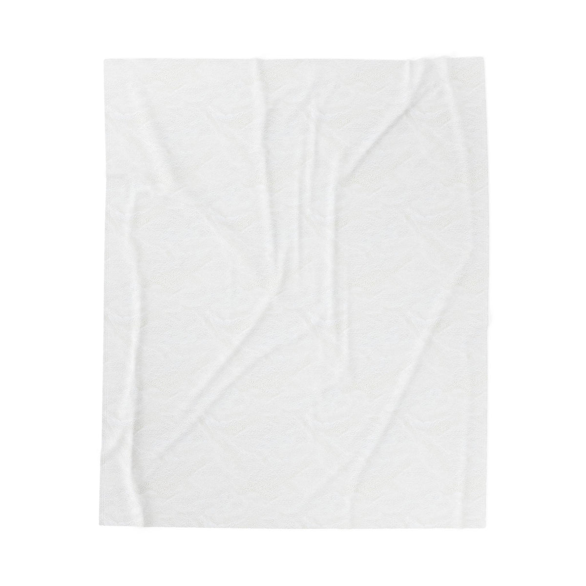 Plain white reverse side of the Halloween Chis blanket shown folded flat.