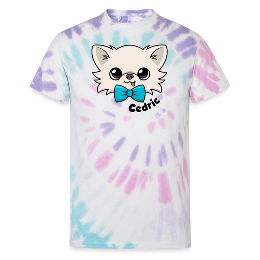 Classic Tiny Chihuahua Cedric's Unisex Tie-Dye Tee - Pastel Spiral