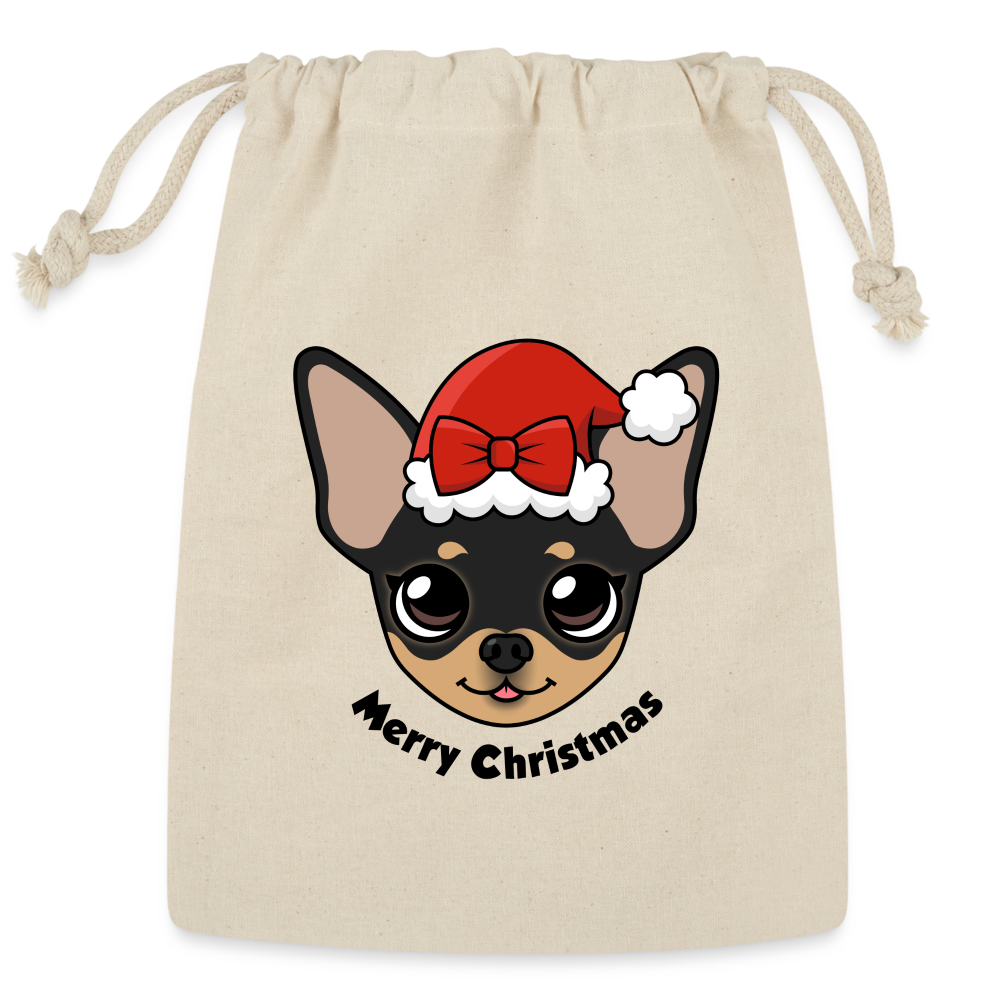 Maya's Merry Christmas Reusable Gift Bag - Natural