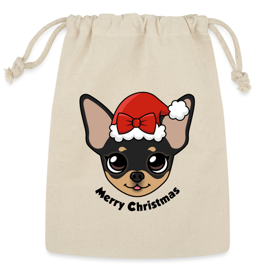 Maya's Merry Christmas Reusable Gift Bag - Natural