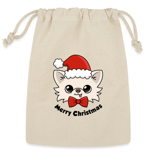 Cedric's Merry Christmas Reusable Gift Bag - Natural