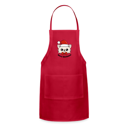 Cedric's Merry Christmas Adjustable Apron - red