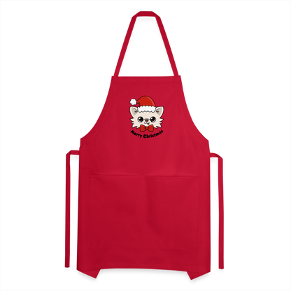 Cedric's Merry Christmas Adjustable Apron - red