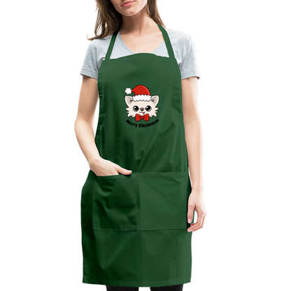 Cedric's Merry Christmas Adjustable Apron - forest green