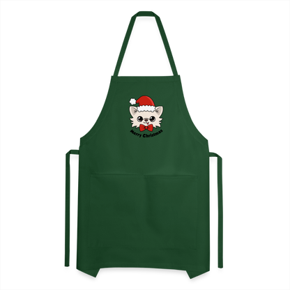 Cedric's Merry Christmas Adjustable Apron - forest green