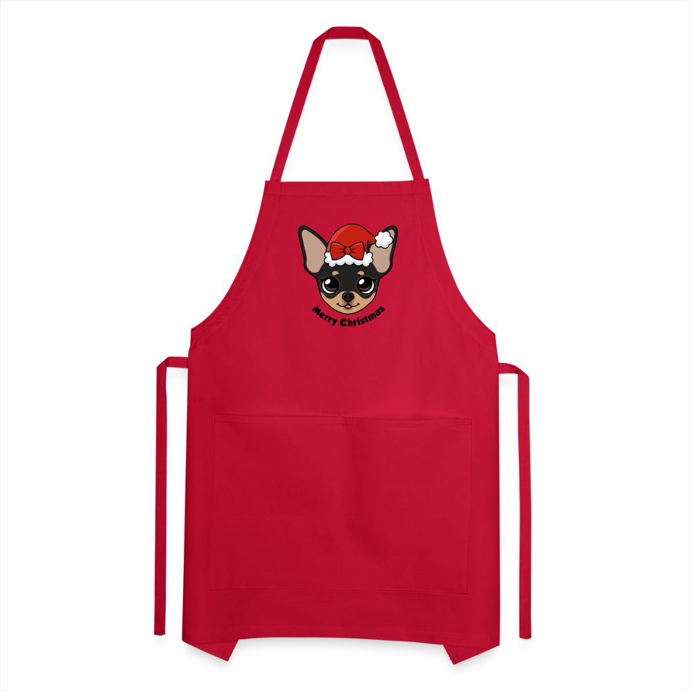 Maya's Merry Christmas Adjustable Apron - red