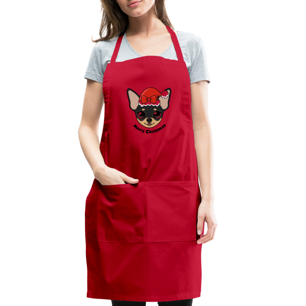 Maya's Merry Christmas Adjustable Apron - red