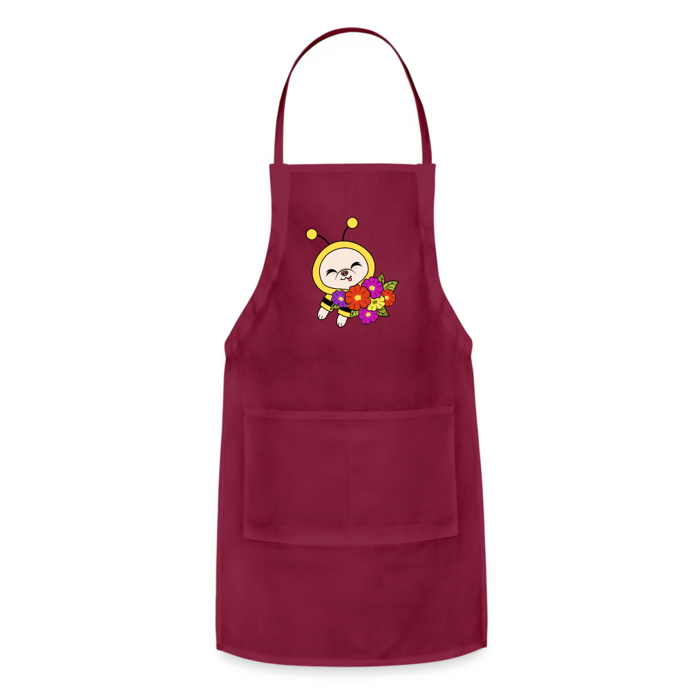 Beedric's Flower Rating Apron - burgundy