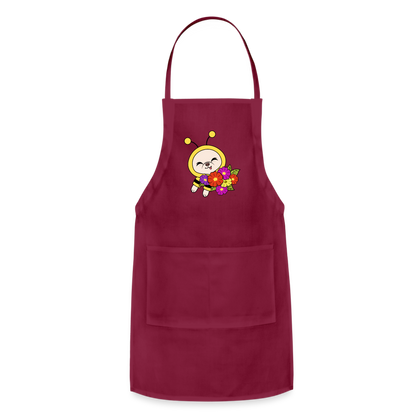 Beedric's Flower Rating Apron - burgundy