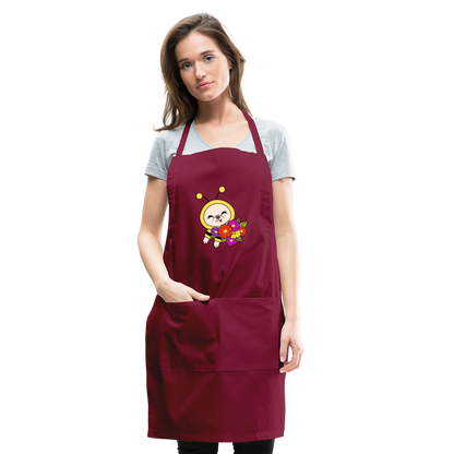 Beedric's Flower Rating Apron - burgundy