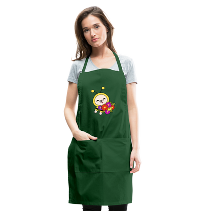 Beedric's Flower Rating Apron - forest green