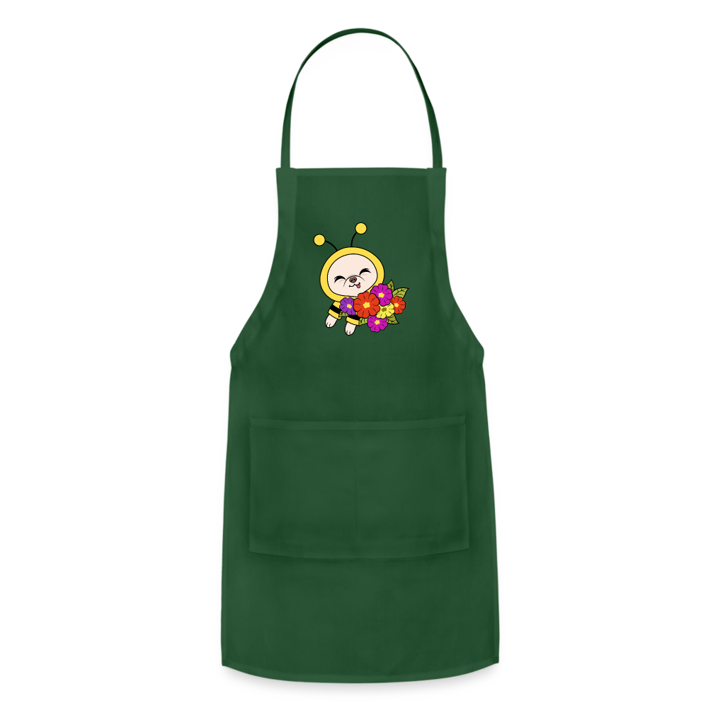 Beedric's Flower Rating Apron - forest green