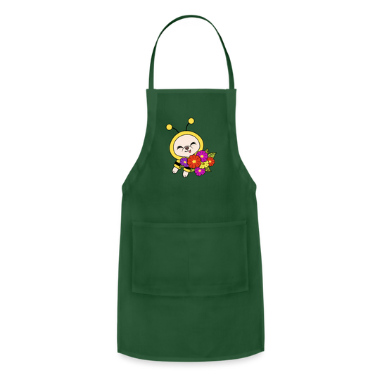 Beedric's Flower Rating Apron - forest green