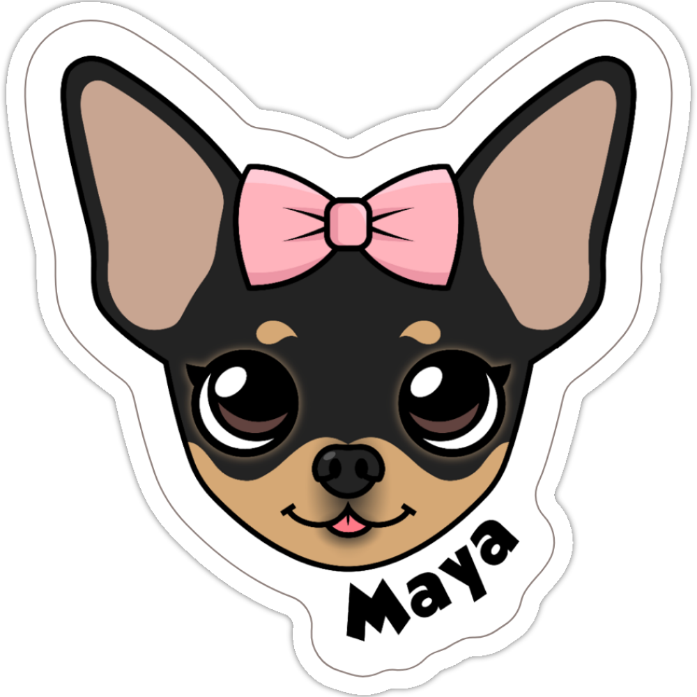 Tiny Chihuahua Maya's Sticker - Tiny Chihuahua Shop
