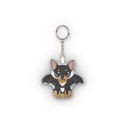 Reverse side of Vampire Maya mini plush keychain showing her bat-wing costume.